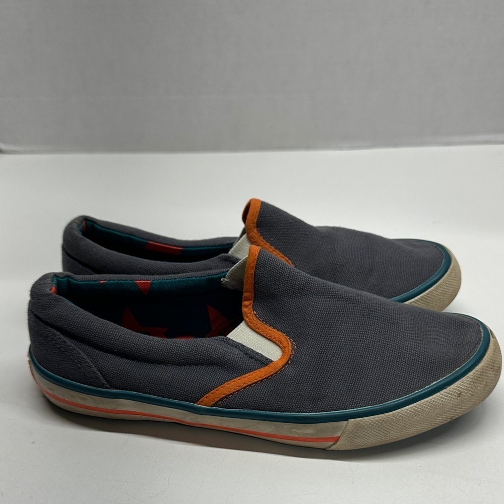 Mini Boden Canvas Slip On Sneakers Athletic Shoes Blue Youth Kids Size 35 / US 3